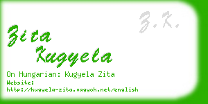 zita kugyela business card